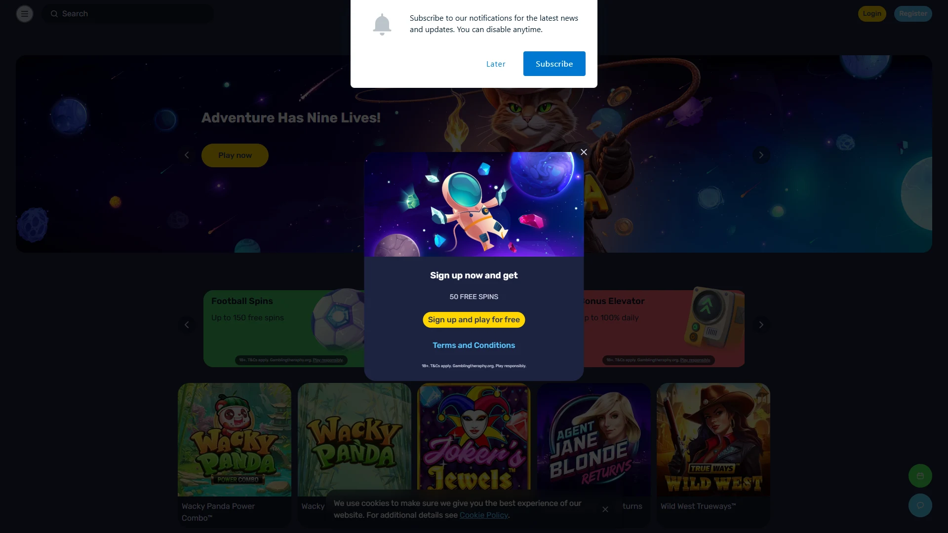 Galaxyno homepage